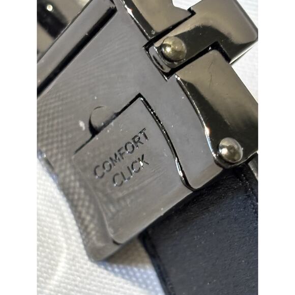 WERFORU Leather Ratchet Belt for Men Perfect Fit 28”-38” Black - Picture 2 of 6